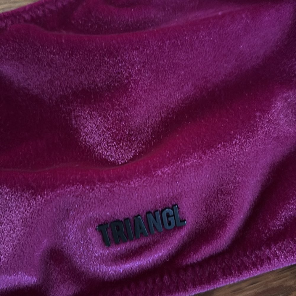 TRIANGL VELOUR BIKINI TOP - Picture 3 of 5